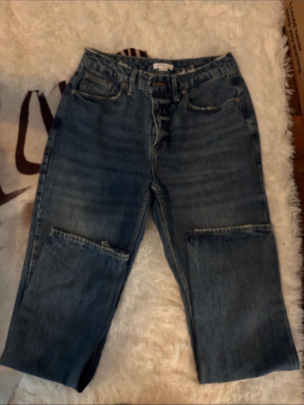 Good American 90s Icon High Waisted Straight leg Jeans. W29